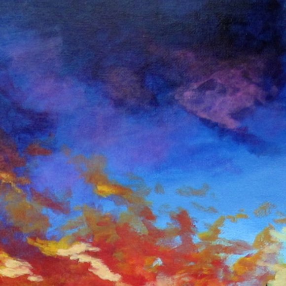 Acrylic Painting Desert Sunset Cabin 12x16 - Picture 7 of 7